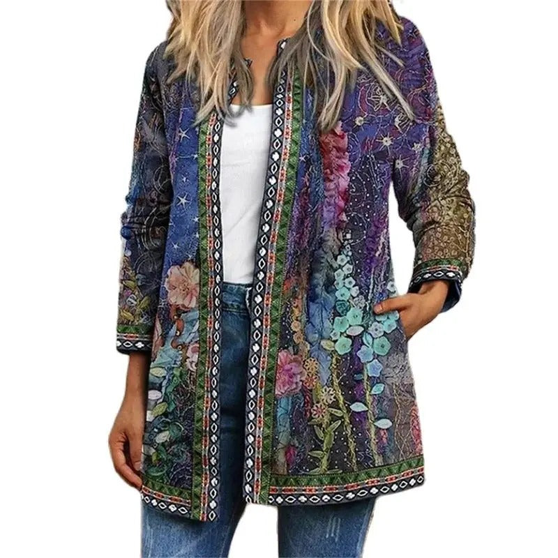 Damenweste mit ethnischem Print
