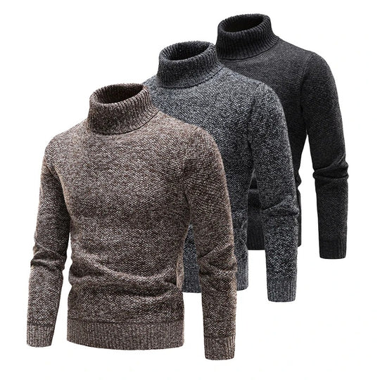Herren-Rollkragen-Fleecejacke