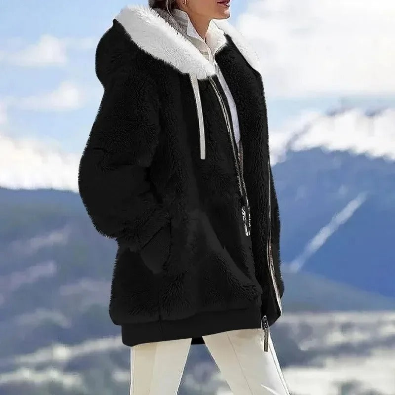 Fleecejacke mit Kapuze für Frauen
