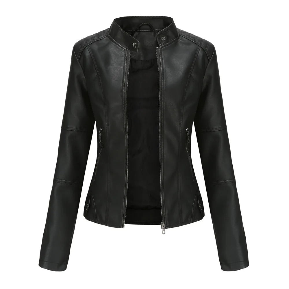 Motorrad-Lederjacke für Frauen