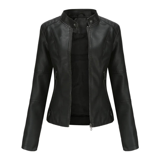 Motorrad-Lederjacke für Frauen