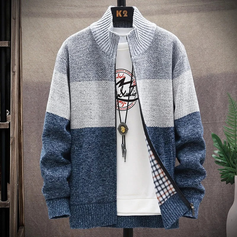 Herrenweste mit Kontraststreifen aus Fleece