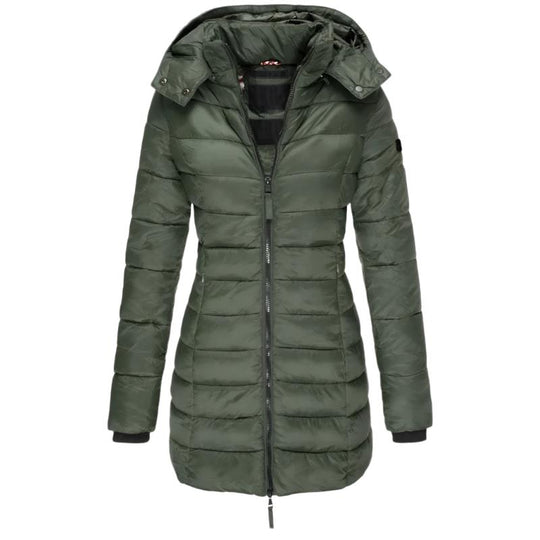 Langärmelige wattierte Jacke für Frauen