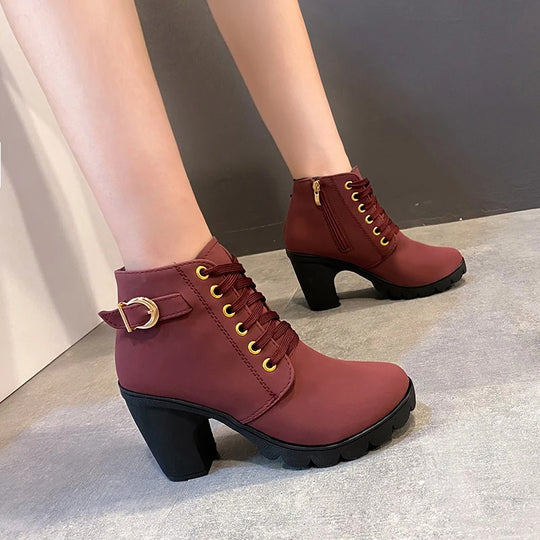 Damen-Pumpstiefel