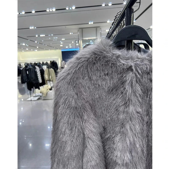Damen Vintage Pelzmantel