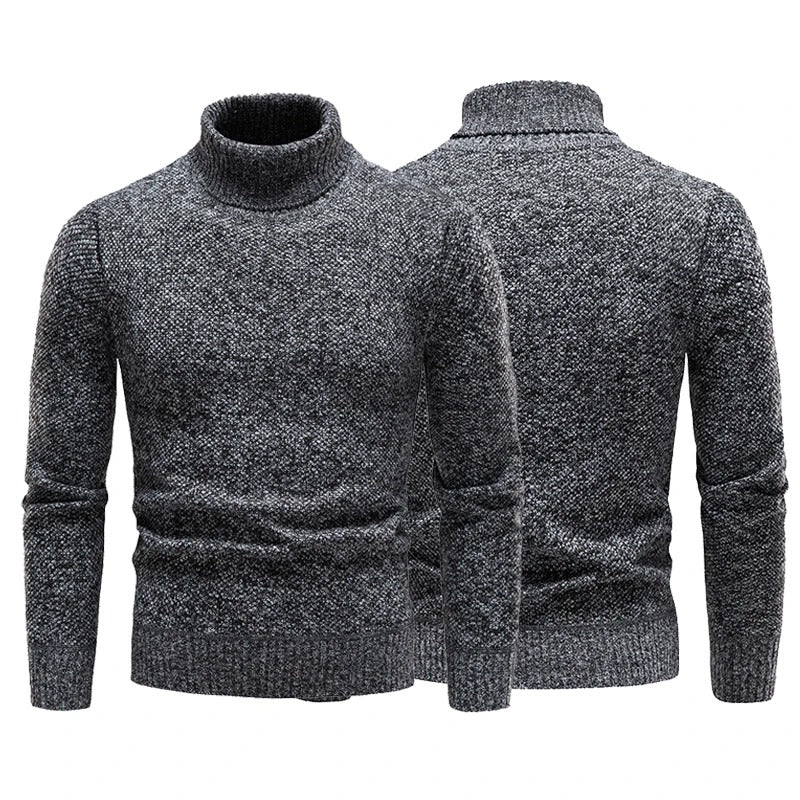 Herren-Rollkragen-Fleecejacke