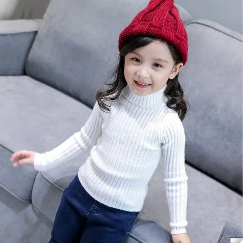 Strickrollkragenpullover für Kinder