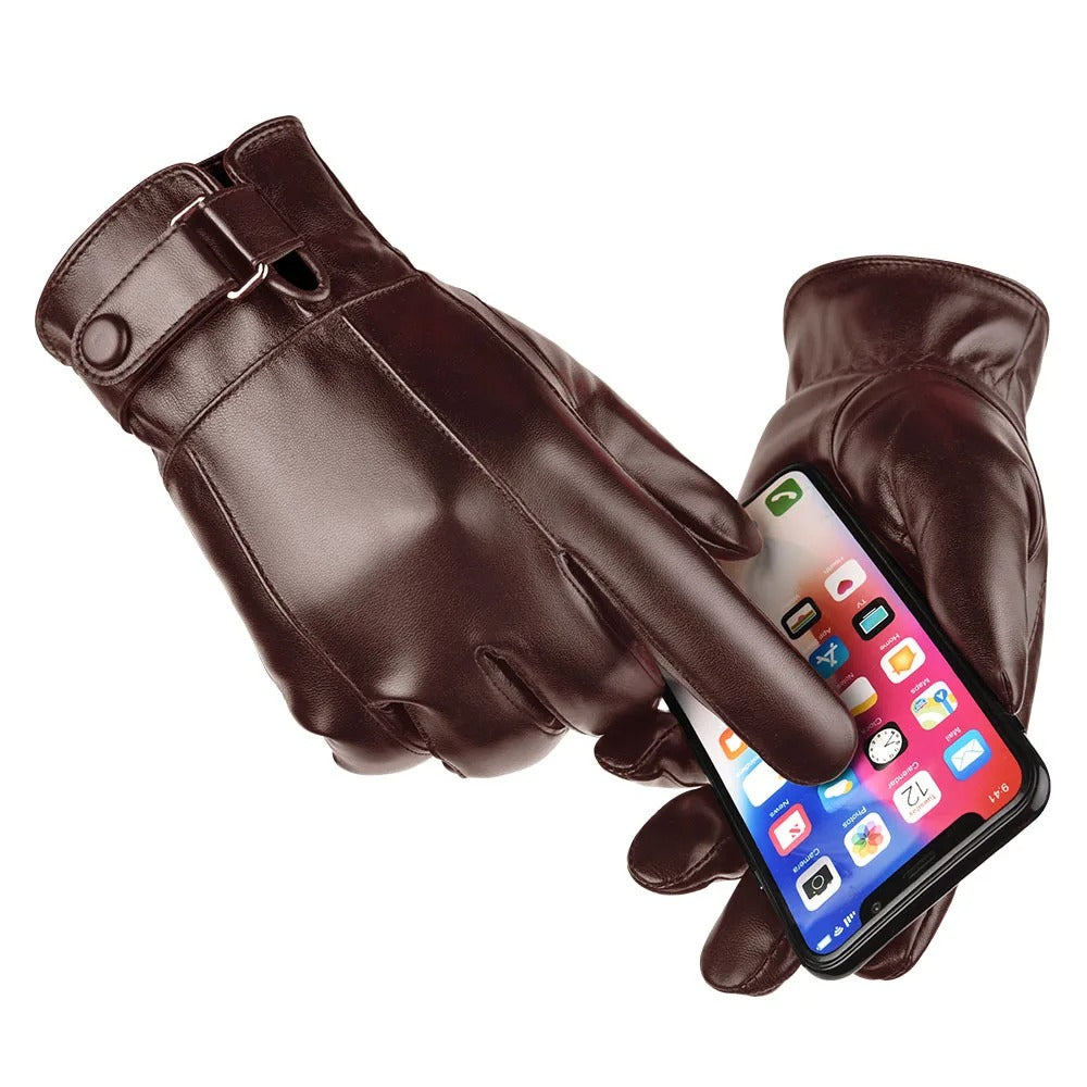 Winterhandschuhe aus Leder für Männer