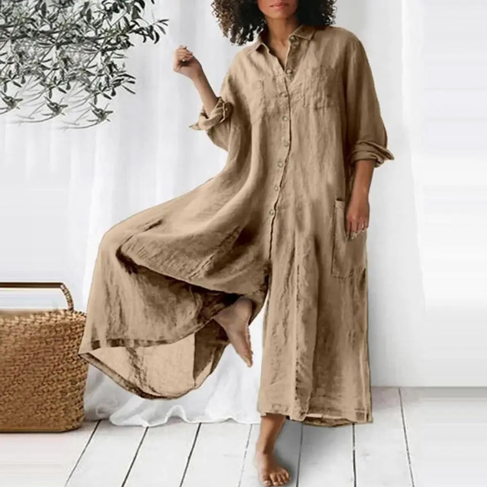Oversized Damenoverall aus Baumwolle