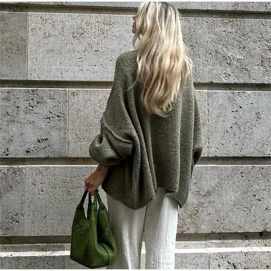 Lässiger weiter Pullover für Frauen