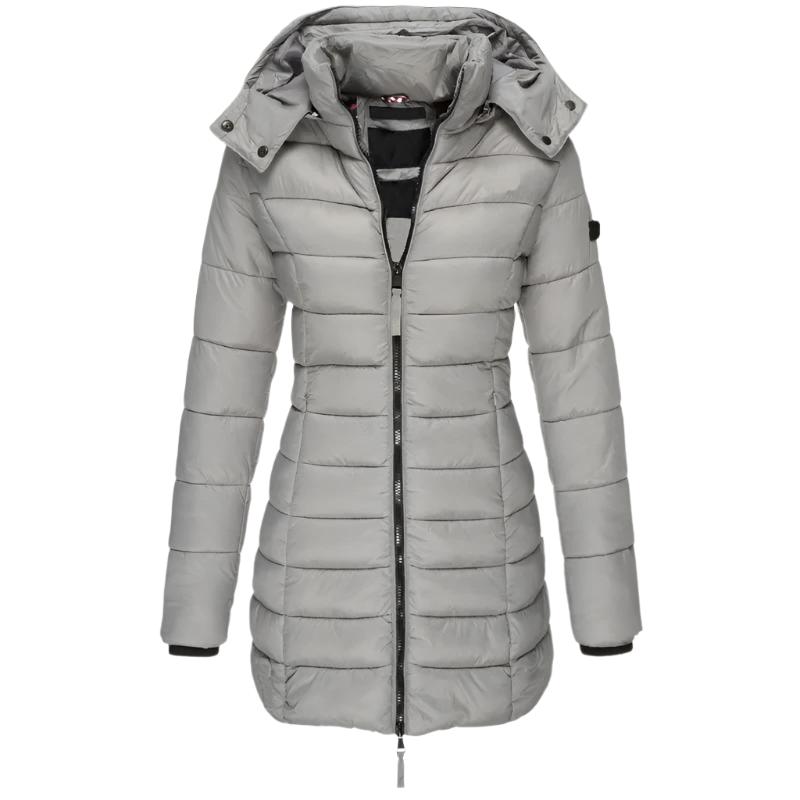 Langärmelige wattierte Jacke für Frauen