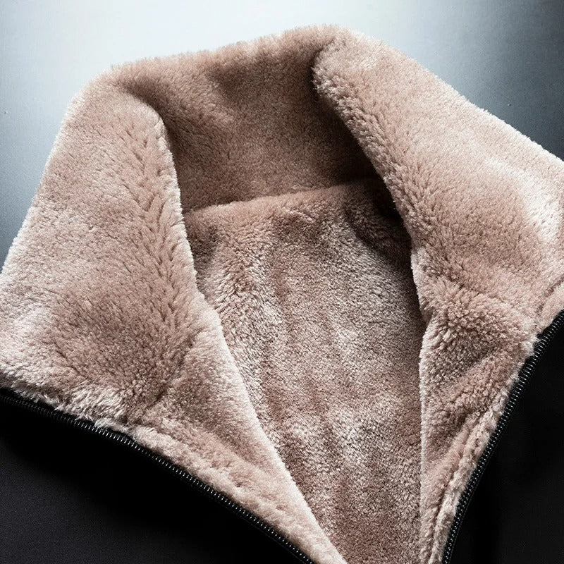 Winddichte dicke Fleecejacke für Männer