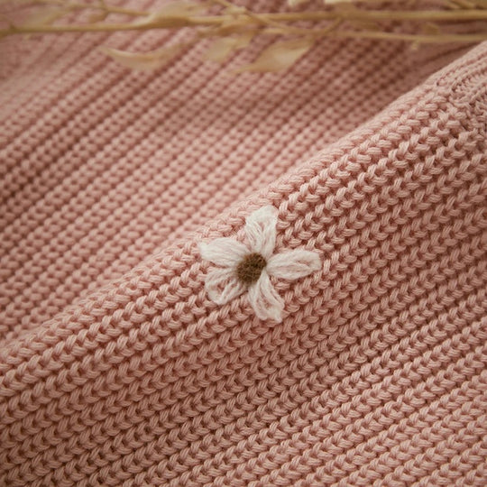Blumenstrickpullover für Kinder