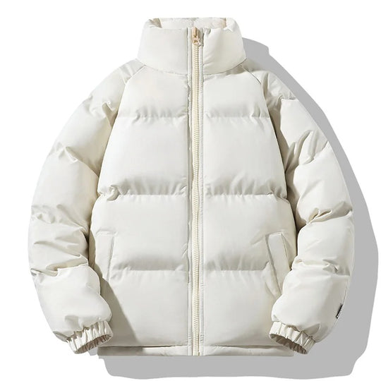 Herrenjacke mit Stehkragen aus dickem Fleece