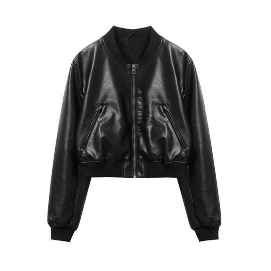 Damen-Motorradjacke mit Reißverschluss