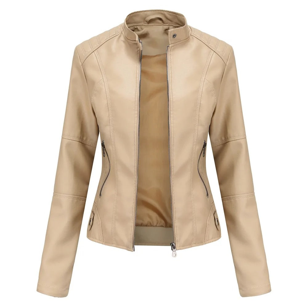 Motorrad-Lederjacke für Frauen