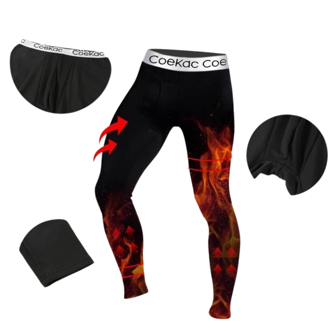 Fleece-Set aus Thermounterhemd und Leggings für Herren