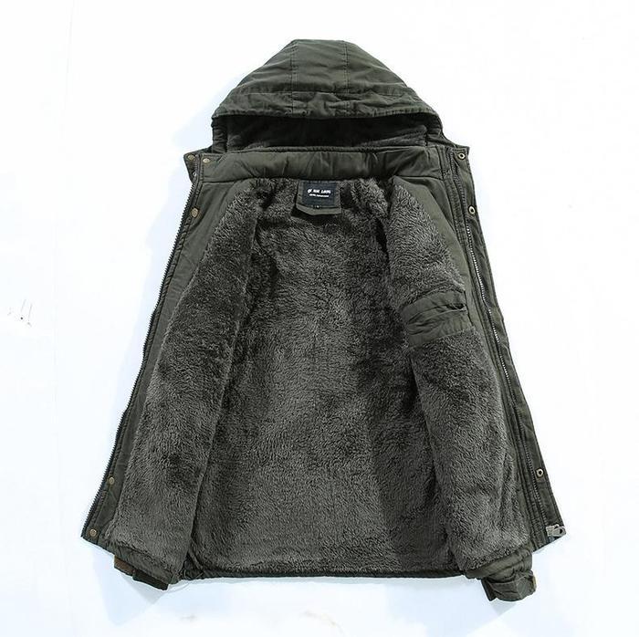 Herrenjacke Winterjacke Modisch Warm Polyester-Mischung-3