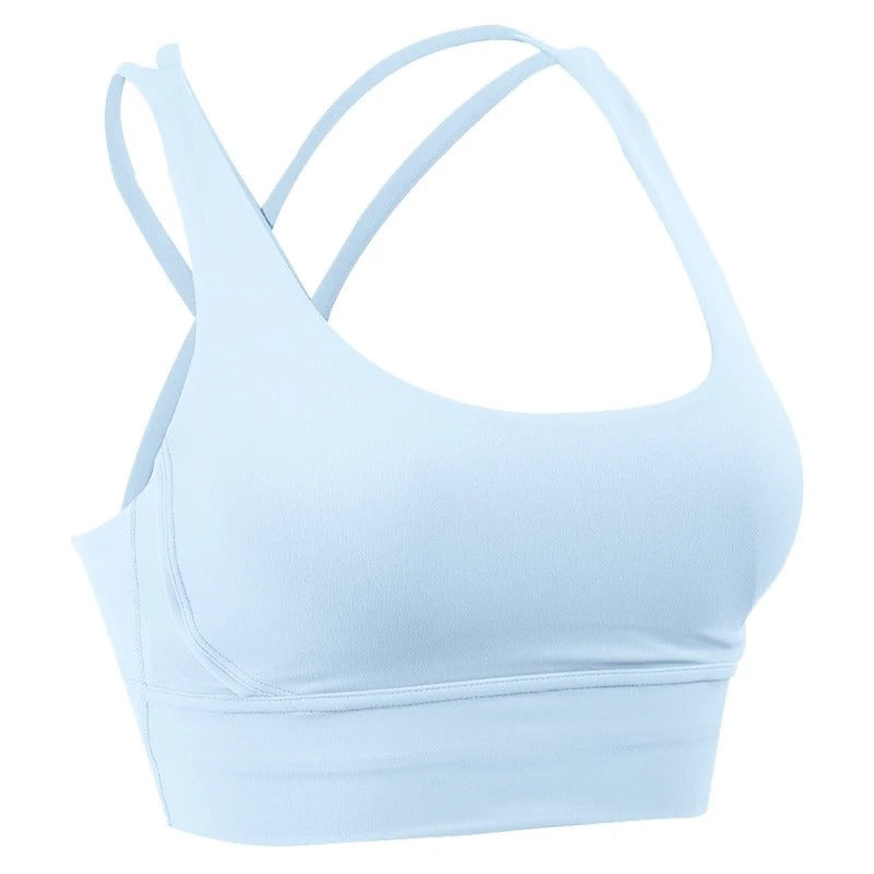 Atmungsaktiver Cross Back Sport-BH für Frauen