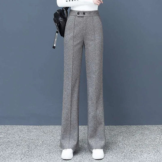 Damenhose aus Wollmischung, gerade geschnitten