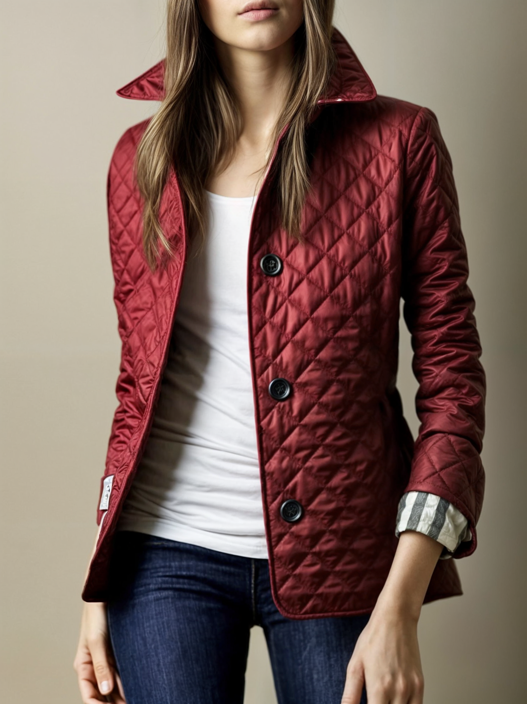 Damen-Steppjacke mit Umlegekragen
