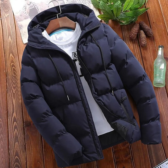Warme Kapuzen-Pufferjacke für Männer