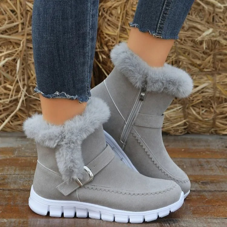 Damen Pelz Chelsea Stiefel