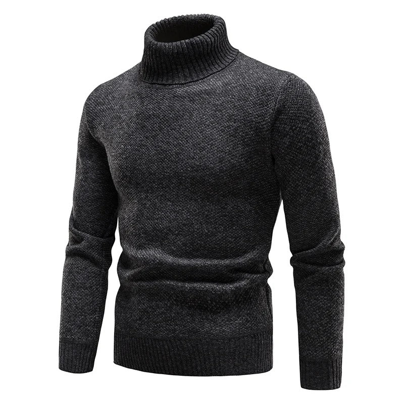 Herren-Rollkragen-Fleecejacke