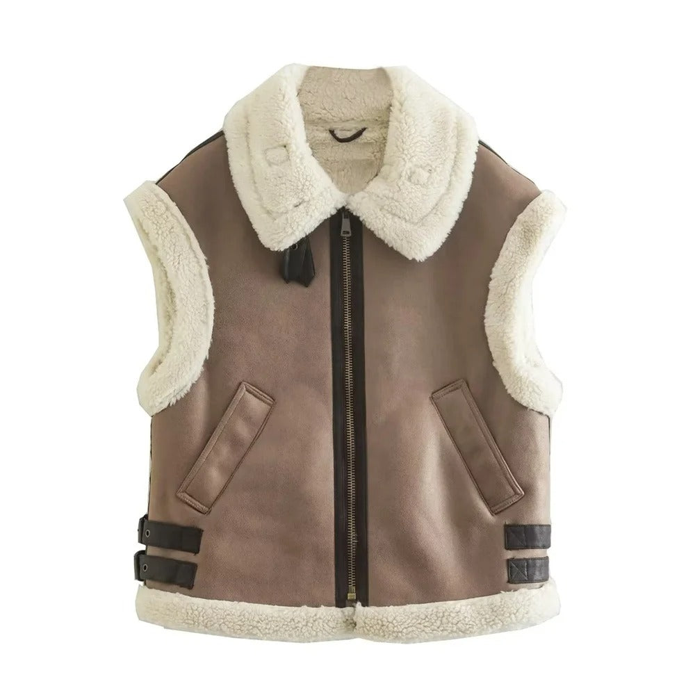Damen-Fleece-Tanktop mit Maulwurfmotiv