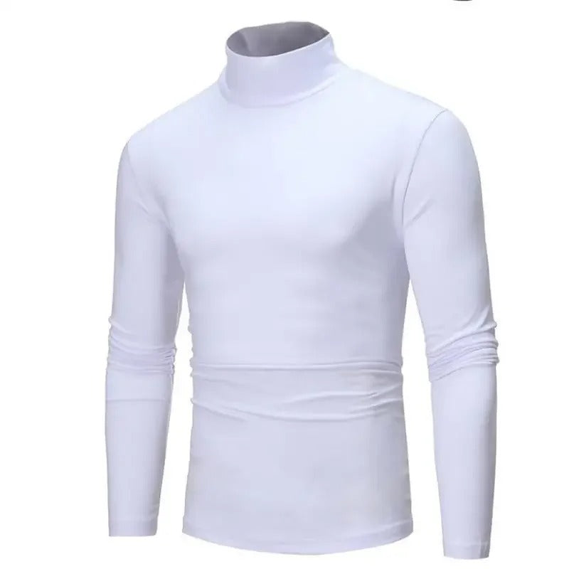 Schmal geschnittenes Thermo-Wintertop mit hohem Halsausschnitt für Männer