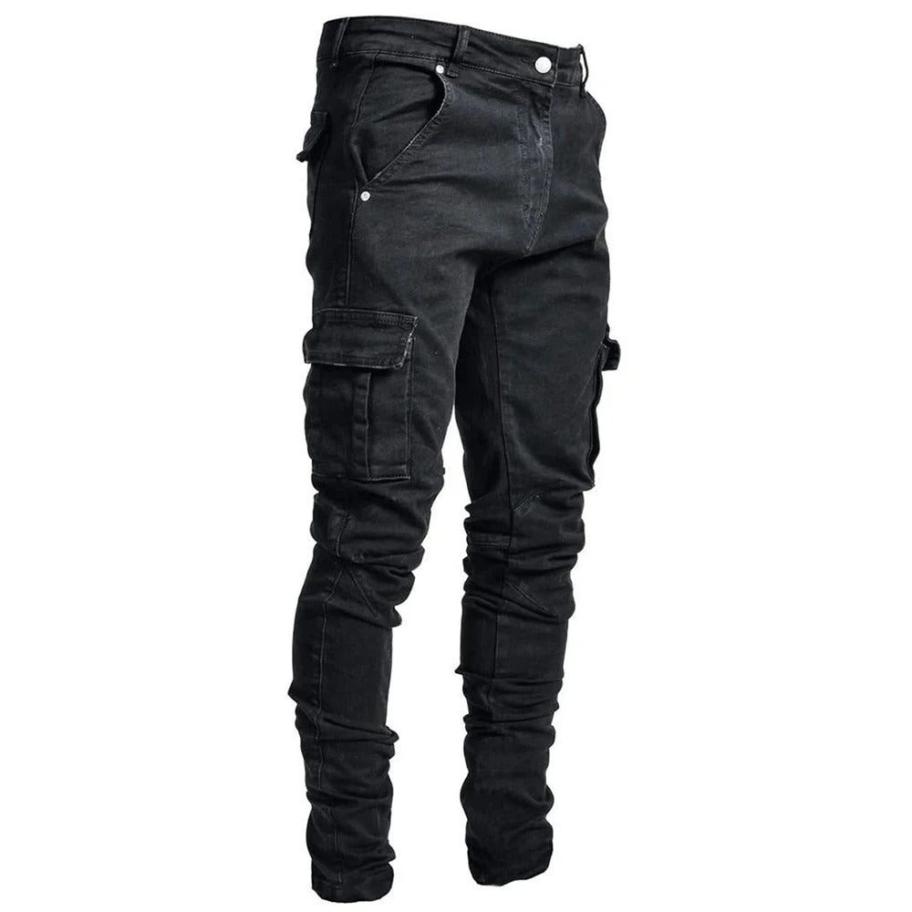 Elastische Mehrtaschenjeans für Männer