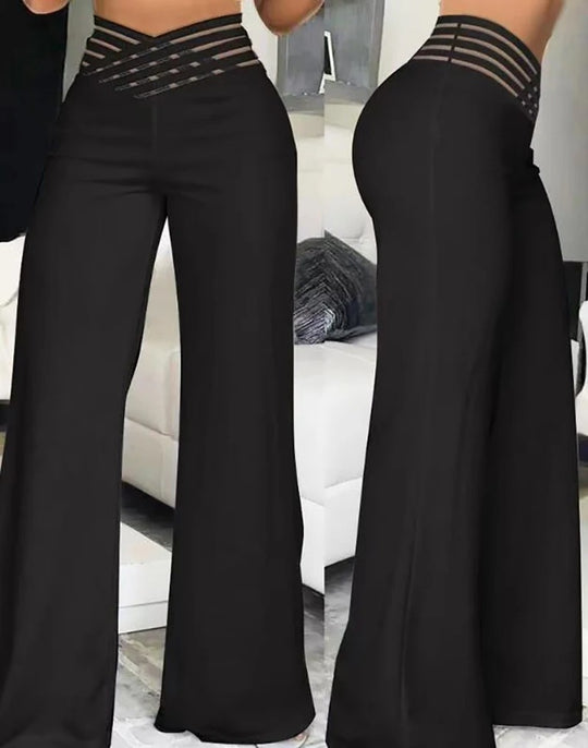 Ausgestellte Hose mit hoher Taille für Frauen