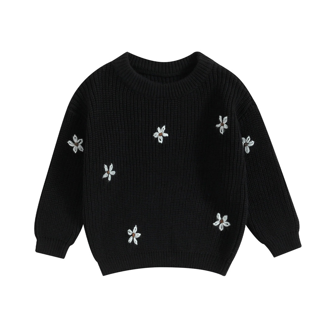 Blumenstrickpullover für Kinder