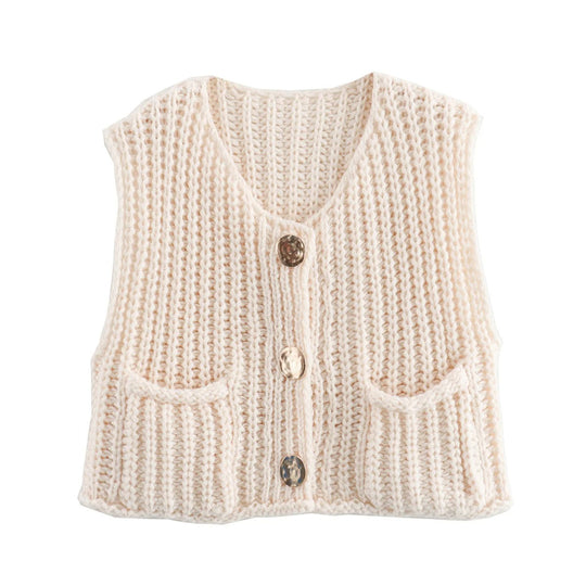 Strickjacke für Damen mit Metallknöpfen