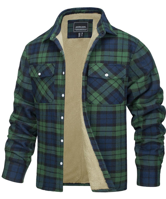 Flanell-Baumwoll-Karo-Jacke für Männer