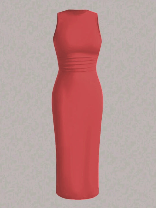 Kleid mit faltiger Taille für Frauen