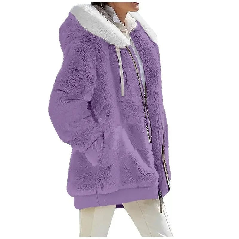 Fleecejacke mit Kapuze für Frauen