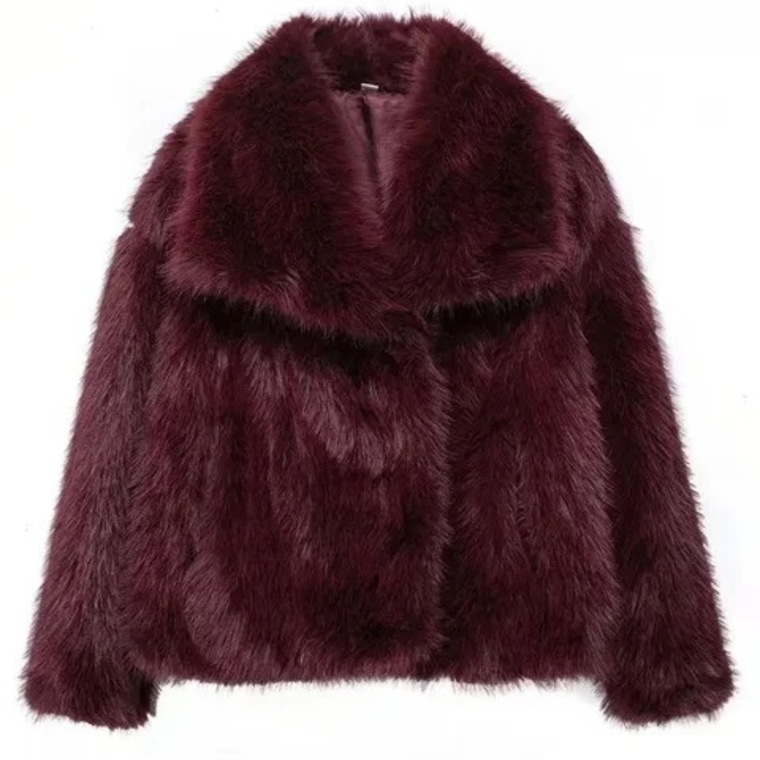 Warmer Plüschpelzmantel für Damen