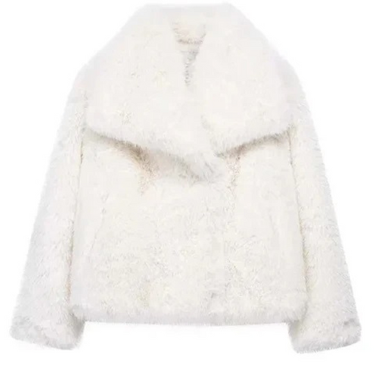 Warmer Plüschpelzmantel für Damen