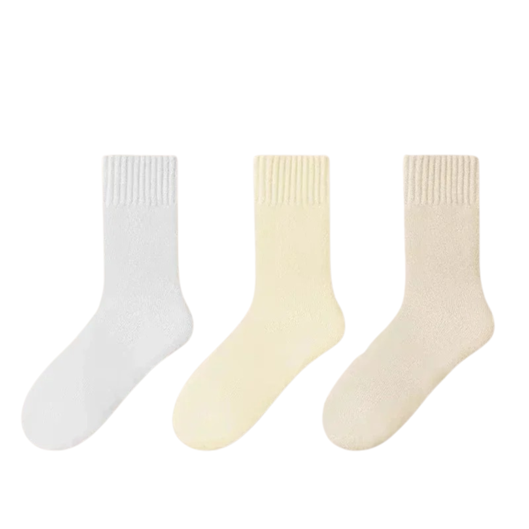 3 Paar dicke Damensocken aus Wolle